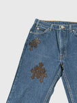 Chrome Hearts Levi's Cross Patch Blue Wash Denim Jeans