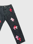 Chrome Hearts Cross Patch Herringbone Carpenter Pants