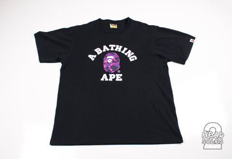 Bape Ape Head Tee "Purple Camo"