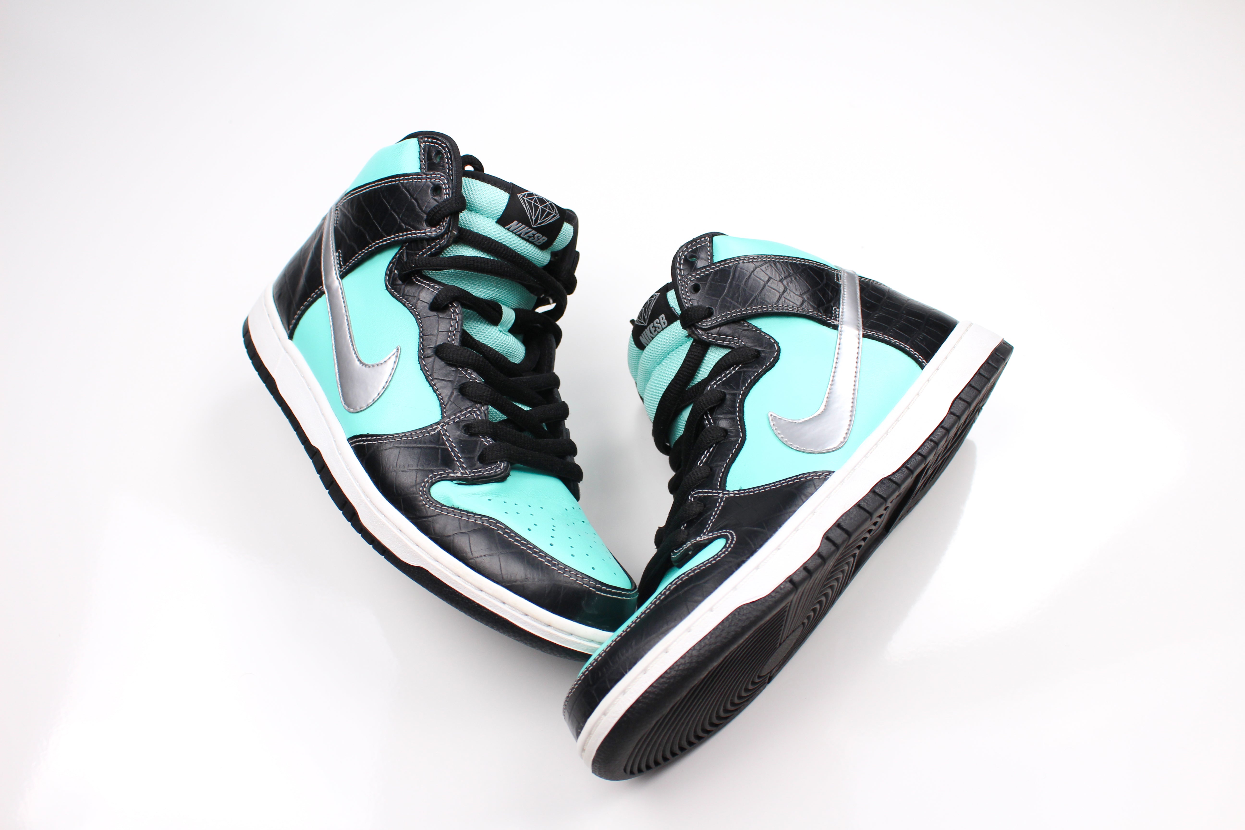 希少◆コラボ品【DIAMOND SUPPLY × NIKE SB】DUNK HIGH TIFFANY Diamond Supply Co. x Nike SB Dunk High 