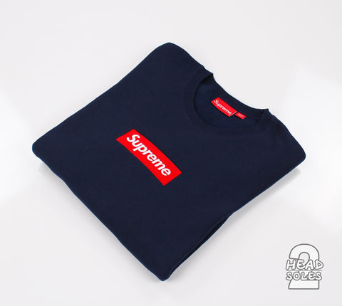 Supreme Box Logo Crewneck "Red/Navy"