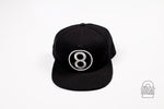 Supreme Snapback Hat "Black 8-Ball"