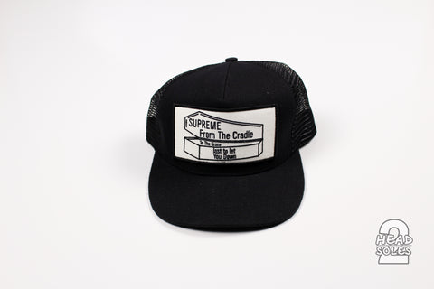 Supreme Trucker Hat "Black Cradle To Grave"