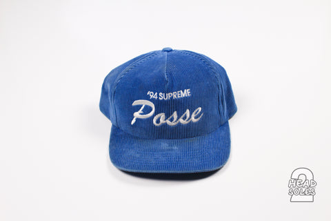 Supreme Snapback Hat "Blue Corduroy Posse"