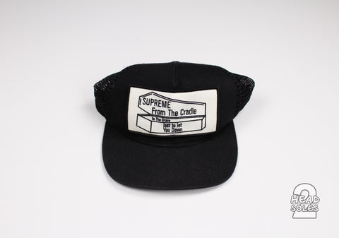 Supreme Trucker Hat "Black Cradle To Grave"