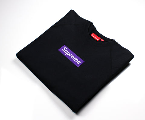 Supreme Box Logo Crewneck "Purple/Black"