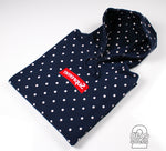 Supreme Commes Des Garçons Box Logo Hoodie "Navy/Polka Dot"